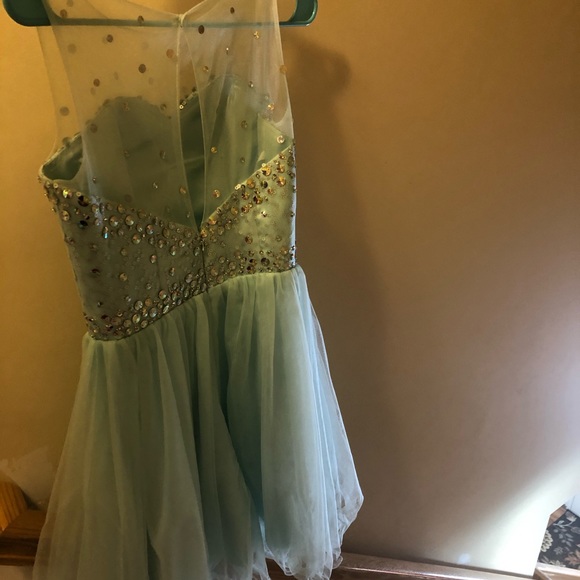 Teal Short Prom Dress - Picture 7 of 8